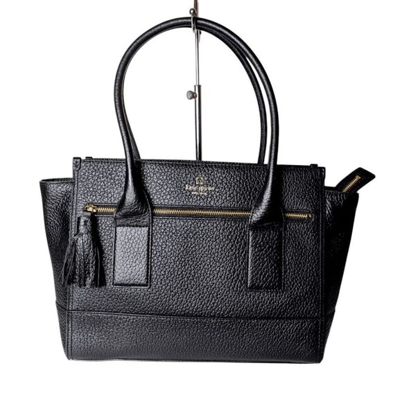 NWOT KATE SPADE Southport Avenue Oden Black Pebbled Leather Shoulder Bag - Picture 3 of 11